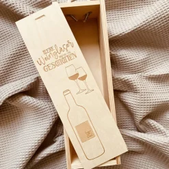 Gravierte Weinbox – Personalisiertes Geschenk für Hochzeiten, Jubiläen und andere Feierlichkeiten