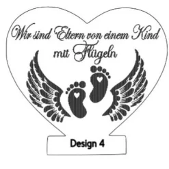 graviertes Herz als Trauerlicht• Erinnerungslicht•Weihnachtsdekoration •Fehlgeburt• Sternenkindandenken• Gedenken