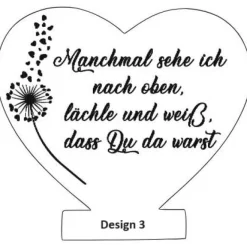 graviertes Herz als Trauerlicht• Erinnerungslicht•Weihnachtsdekoration •Fehlgeburt• Sternenkindandenken• Gedenken