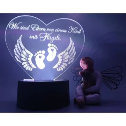 graviertes Herz als Trauerlicht• Erinnerungslicht•Weihnachtsdekoration •Fehlgeburt• Sternenkindandenken• Gedenken