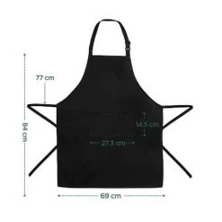 Grillschürze personalisiert aus Baumwolle verstellbar incl. 2 Taschen schöne Geschenkidee für tolle BBQ-Abende