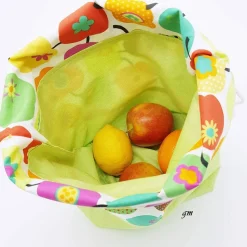 Grüner Stoffbeutel mit Zugband – Frühlingstasche für Osternest, Geschenke & Aufbewahrung