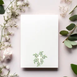 Grünes Konfirmationseinladungskarten-Set 10er-Pack, Konfirmationskarte mit Olivenzweigen, Einladung Konfirmation