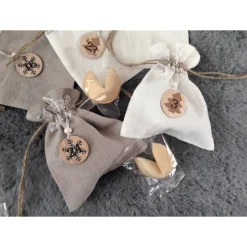 Große befüllbare Adventskalendersäckchen aus Leinen in Beige & Taupe – XXL Adventskalender zum Selbstbefüllen