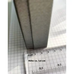 Große Elegante Schmuckschachtel/-Etui 18,3x13,9x3,6cm Geschenkverpackung für Collier/Schmuckset Silber-Grau strukturiert