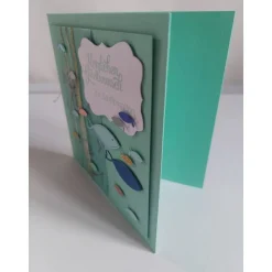 Große quadratische Karte in mint, zur Kommunion oder Konfirmation