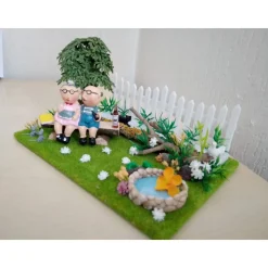 Großeltern Geschenk Garten Deko – Einzigartige Szene für Oma & Opa vom SaBienchenshop