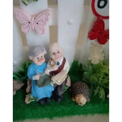 Großeltern Geschenk Garten Deko – Einzigartige Szene für Oma & Opa 2.Wahl - Sonderpreis