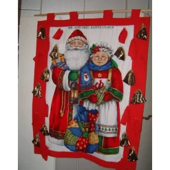 Großer Adventskalender mit Mr. and Mrs. Santa Claus – einzigartig, 113 x 153 cm