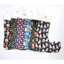 Großer Nikolausstiefel Nikolaussocke Nikolausstrumpf handgefertigt Weihnachtsmotiven Renntier personalisierbar mit Namen