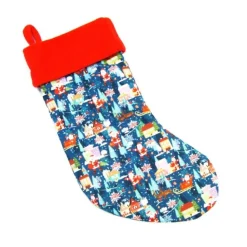 Großer Nikolausstiefel Nikolaussocke Nikolausstrumpf handgefertigt Nikolaus mit Schlitten personalisierbar mit Namen