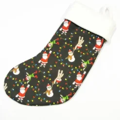 Großer Nikolausstiefel Nikolaussocke Nikolausstrumpf handgefertigt Nikolaus Lichterkette personalisierbar mit Namen