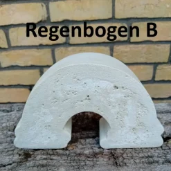 Großer Regenbogen aus Beton für Grabschmuck oder Gedenkecke, 2. Wahl