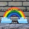 Großer Regenbogen für Gedenkecke oder Grabschmuck zum Selbstbemalen