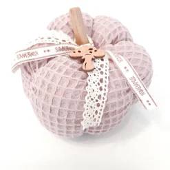 Großer Stoffkürbis aus Waffelpique, herbstliche Deko-Kürbisse (1 Stk.)