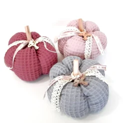 Großer Stoffkürbis aus Waffelpique, herbstliche Deko-Kürbisse (1 Stk.)