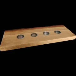 Großes Dekobrett mit Kerzenhaltern, Eiche massiv geölt