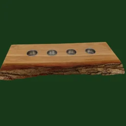 Großes Dekobrett mit Kerzenhaltern, Eiche massiv geölt