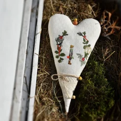 großes Herz - Halbleinen - Garten