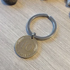 Groschen, Tacken, Zehner - Schöne alte Münze am Schlüsselring / 1994