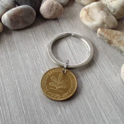 Groschen, Tacken, Zehner - Schöne alte Münze am Schlüsselring / 1995