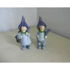 Gärtner Paar Lavendel – Deko & Bastelfigur aus Resin für Geschenke oder Torten