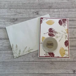Grußkarte / Glückwunschkarte mit Blätter um Danke zu sagen, Herbst / herbstlich angehaucht, Handarbeit, Stampin’Up