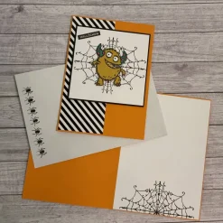 Grußkarte / Glückwunschkarte, Ein „Hallöchen“ zu Halloween oder zum Geburtstag, Monster, Handarbeit, Stampin‘Up!