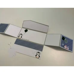 Grußkarte / Glückwunschkarte zu verschiedensten Anlässen für Tickets / Eintrittskarten, Pinguine zum Geburtstag