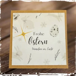 Grußkarte "Frohe Ostern" mit passendem Kuvert - aufklappbar
