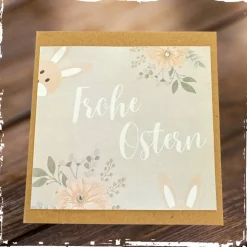 Grußkarte "Frohe Ostern" mit passendem Kuvert - aufklappbar