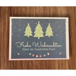 Grußkarte "Frohe Weihnachten" mit passendem Kuvert - aufklappbar