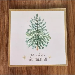 Grußkarte "Frohe Weihnachten" mit passendem Kuvert - aufklappbar