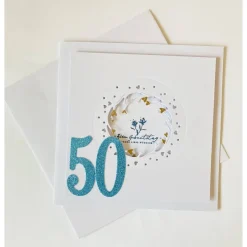 Grußkarte Glückwunschkarte 50. Geburtstag  3D 