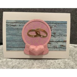 Grußkarte, Handarbeit mit Umschlag, Hochzeit, Verlobung