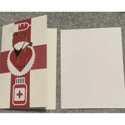 Grußkarte, Handarbeit mit Umschlag, Gute Besserung, Medizin, Pharmazie