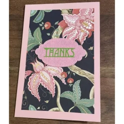 Grußkarte, Handarbeit mit Umschlag. Motiv: Blumen