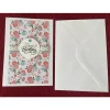 Grußkarte, Handarbeit mit Umschlag, Blumen-/Rosenmotiv