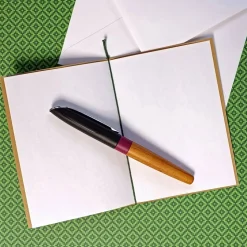 Grußkarte HO HO HO Weihnachten mit kleinem Nikolausstiefel Nikolaussocke gestrickt zum Befüllen Geldgeschenk