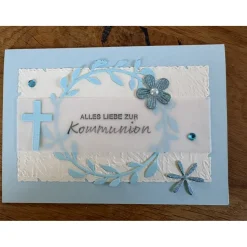 Grußkarte oder Einladung Kommunion