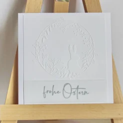 Grußkarte Osterkarte "Osterkranz" aus der Manufaktur Karla