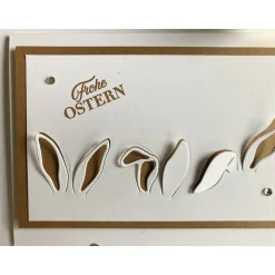 Grußkarte Ostern Hasenohrenmit Umschlag 3D DIN LANG Handarbeit Stampin Up