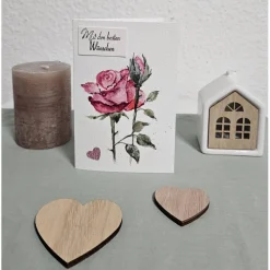 Grußkarte rote Rosen