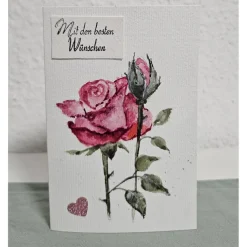 Grußkarte rote Rosen