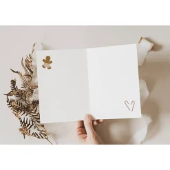 Grußkarte Weihnachten Lebkuchen & Zuckerstange - Klappkarte A6 Weihnachtskarte - Postkarte Weihnachten - Geschenkidee We