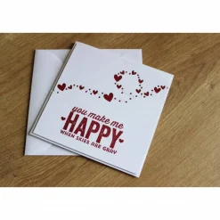 Grußkarte "you make me happy" aus der Manufaktur KarLa
