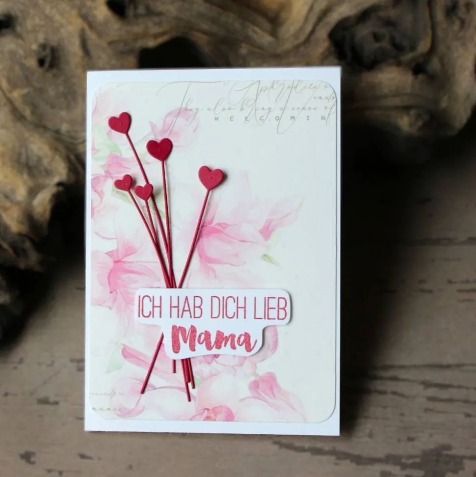 Grußkarte zum Muttertag - Muttertagskarte, Danke Mama