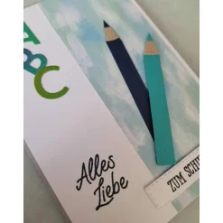 Grußkarte zur Einschulung, Glückwunschkarte zum Schulanfang, verschiedene Designs für Jungen und Mädchen