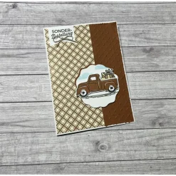 Grußkarten / Glückwunschkarten zum Geburtstag, „Sonderzustellung“, Truck, Auto, braun, blau, Handarbeit, Stampin‘ Up!