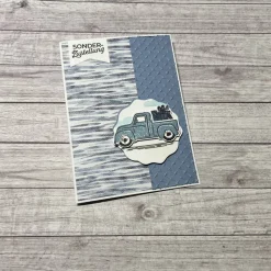 Grußkarten / Glückwunschkarten zum Geburtstag, „Sonderzustellung“, Truck, Auto, braun, blau, Handarbeit, Stampin‘ Up!
